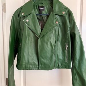 Express Emerald Leather Jacket